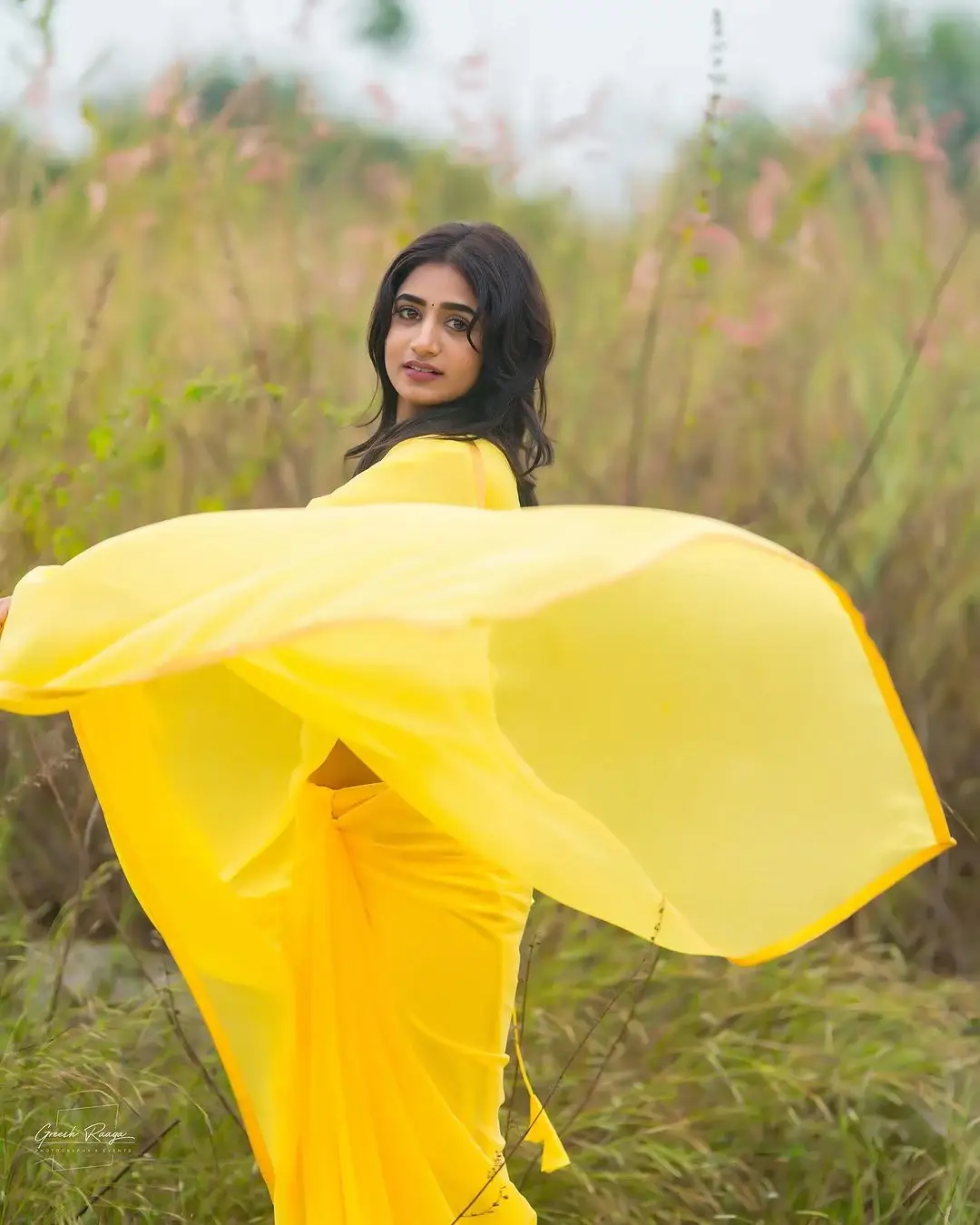 Beautiful Youtube Actress Nayani Pavani In Yellow Saree